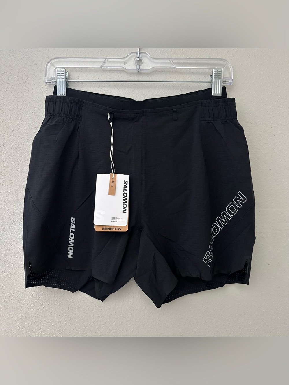 NWT Salomon Sense Aero 5" Black Performance Running Shorts - Men's Size Small